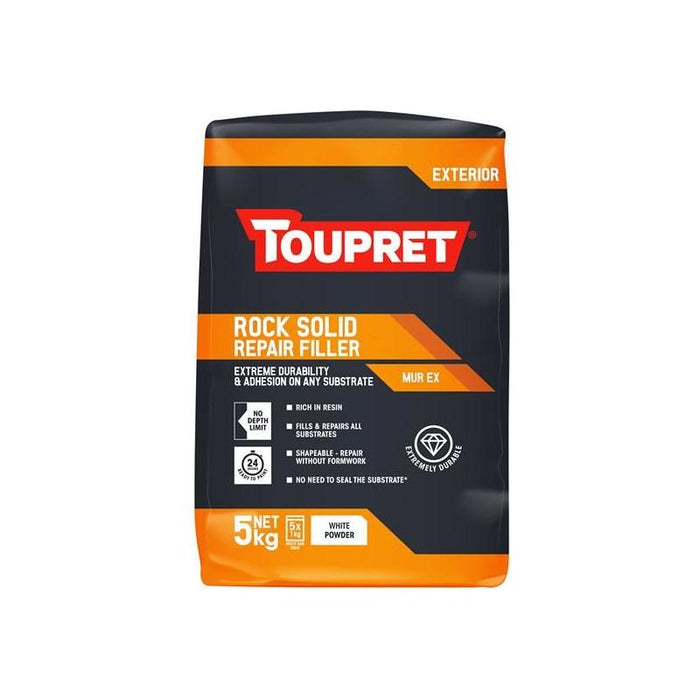Toupret Exterior Rock Solid Repair Filler 5kg Toupret - Town Tools