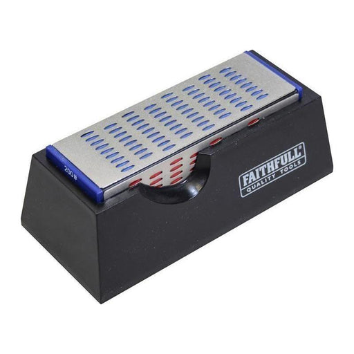 Faithfull Diamond Sharpening Stone 4 Sided 150 x 50 x 50mm Faithfull - Town Tools