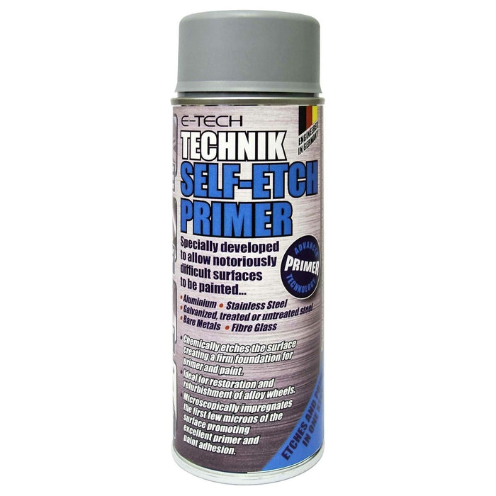 E-Tech Technik Self Etch Primer 400ml Can for Bare Metals Alloy Wheels Glass Ste E-Tech - Town Tools 