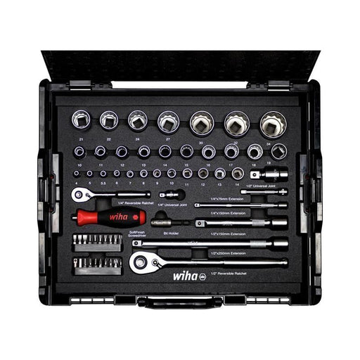 Wiha 1/4in & 1/2in Nut Driver & Bit Set, 60 Piece (inc. Case) Wiha - Town Tools