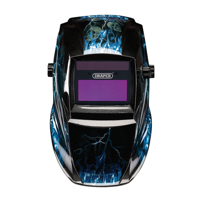 Draper Auto-Darkening Welding Helmet, Blue Skull 02514 Draper - Town Tools 