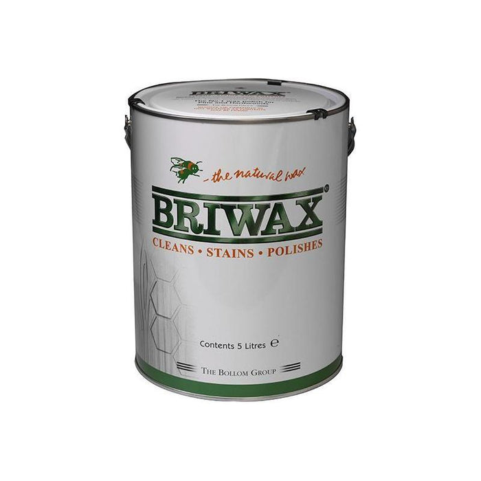 Briwax Wax Polish Original Medium Brown 5 litre Briwax - Town Tools