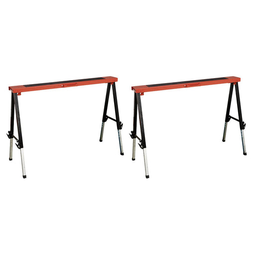 Sealey Fold Down Trestle with Adjustable Legs - Pair FTAL12 Sealey - Town Tools 