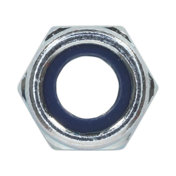 Sealey Nylon Locknut M10 Zinc Pack of 100 NLN10 Sealey - Town Tools 