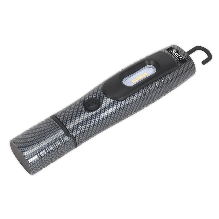 Sealey Rechargeable 360 Inspection Light 7 SMD & 3W SMD LED Carbon Fibre Effect Sealey - Town Tools 