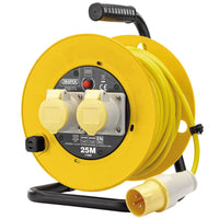 Draper 110V Twin Extension Cable Reel, 25m - DCR25/110B