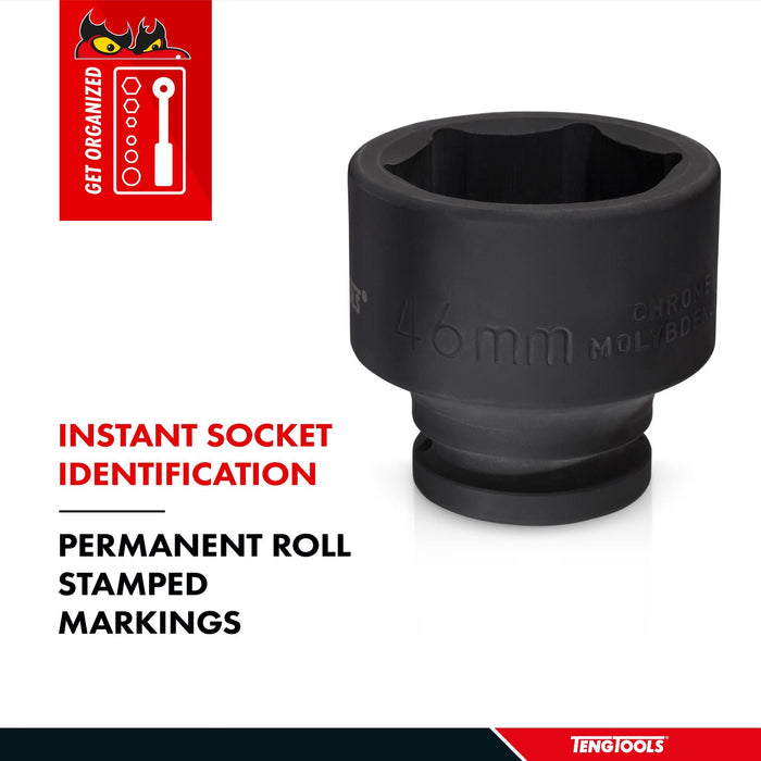 Teng Tools 1" Impact Socket DIN Metric 60mm Teng Tools - Town Tools 