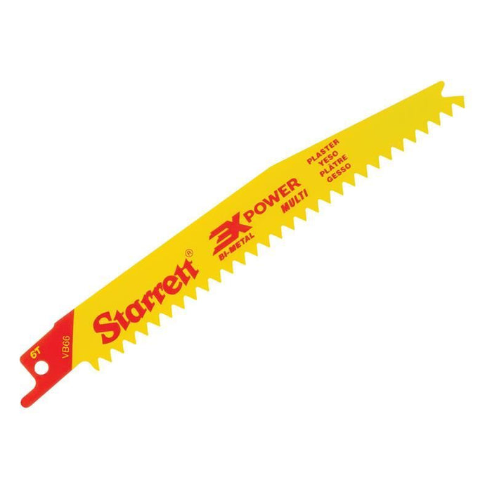 Starrett VB66-5 Bi-Metal Reciprocating Blade, Plasterboard 152mm 6V TPI (Pack 5) Starrett - Town Tools