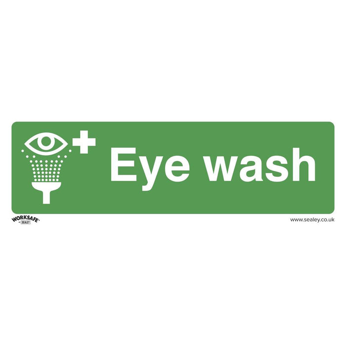 Sealey Safe Conditions Safety Sign Eye Wash Rigid Plastic SS58P1 Sealey - Town Tools 