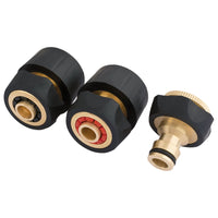 Draper Brass and Rubber Hose Connector Set (3 Piece) 24529