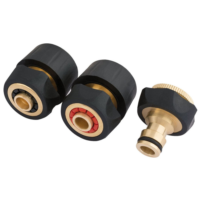 Draper Brass and Rubber Hose Connector Set (3 Piece) 24529 Draper - Town Tools 