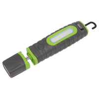 Sealey Rechargeable 360 Inspection Lamp 24 SMD & 3W SMD LED Green 2 x Lithium-io