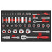 Teng Tools 1/4" & 1/2" Socket Set FOAM3 44 Pieces Teng Tools - Town Tools 