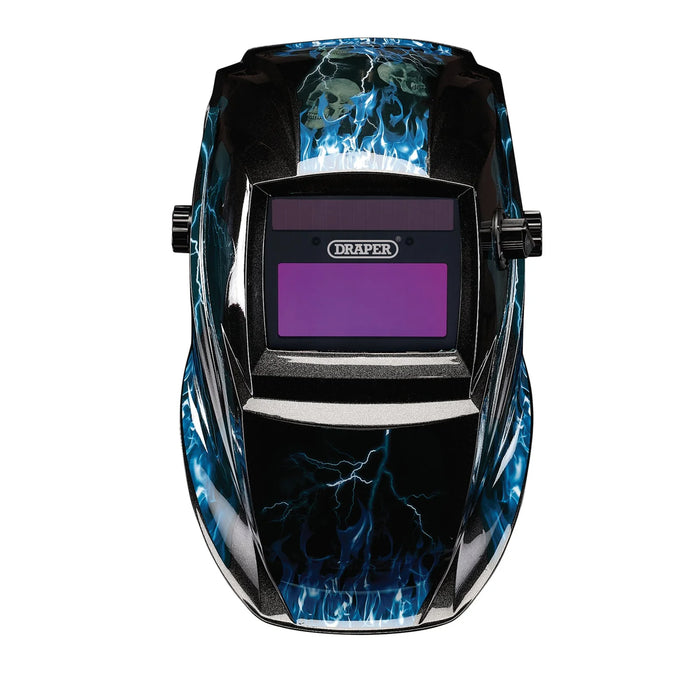 Draper Auto-Darkening Welding Helmet, Blue Skull - WHVS-BS