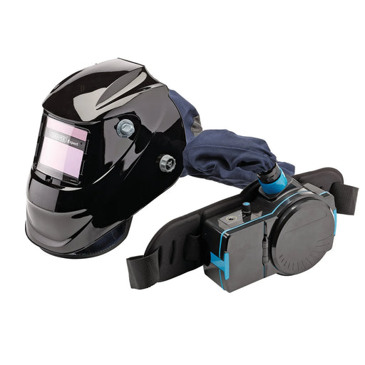 Draper Expert Air-Fed PAPR Auto-Darkening Welding Helmet, Black - WHAFVS - image 1