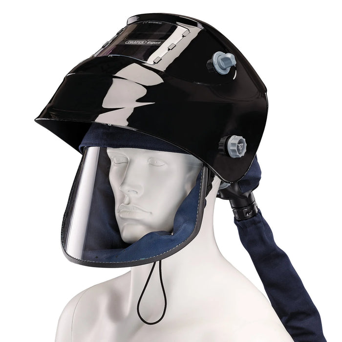 Draper Expert Air-Fed PAPR Auto-Darkening Welding Helmet, Black - WHAFVS