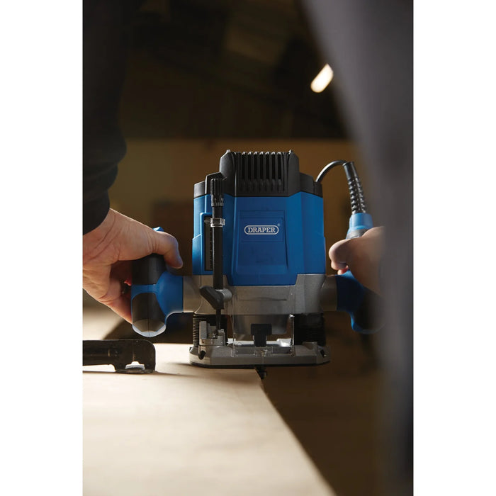 Draper 230V Variable Speed Router, 1/4", 1200W - R8/1200D