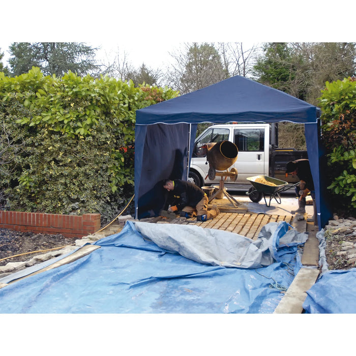 Draper Gazebo Side Panels, 3 x 1.9m, Blue (Pack of 2) - AGAZ1B
