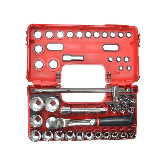 Facom 1/2in Drive 12-Point Detection Box Socket Set, 22 Piece Facom - Town Tools