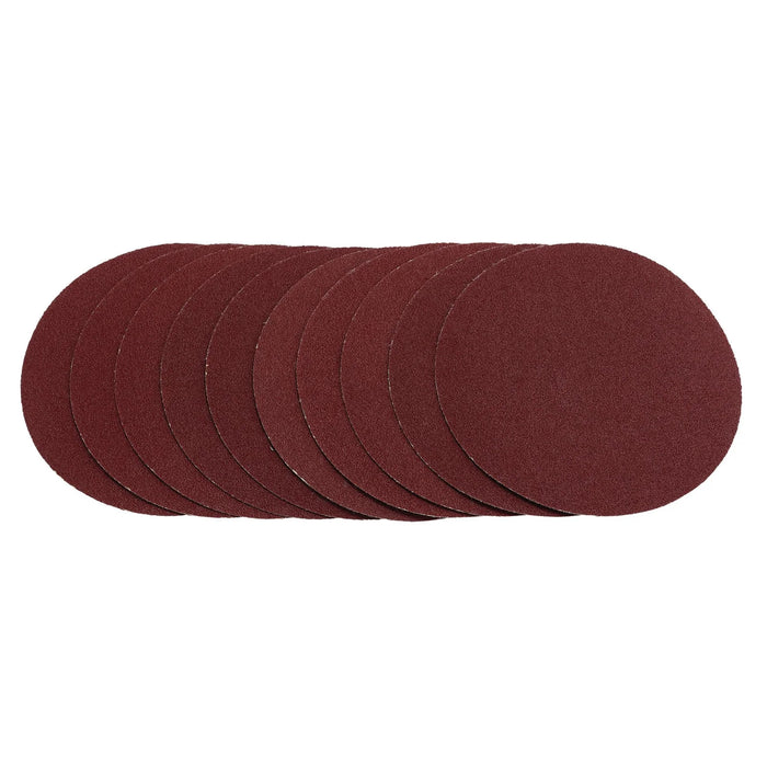 Draper Sanding Discs, 125mm, Hook & Loop, 80G (Pack of 10) - SDHL125