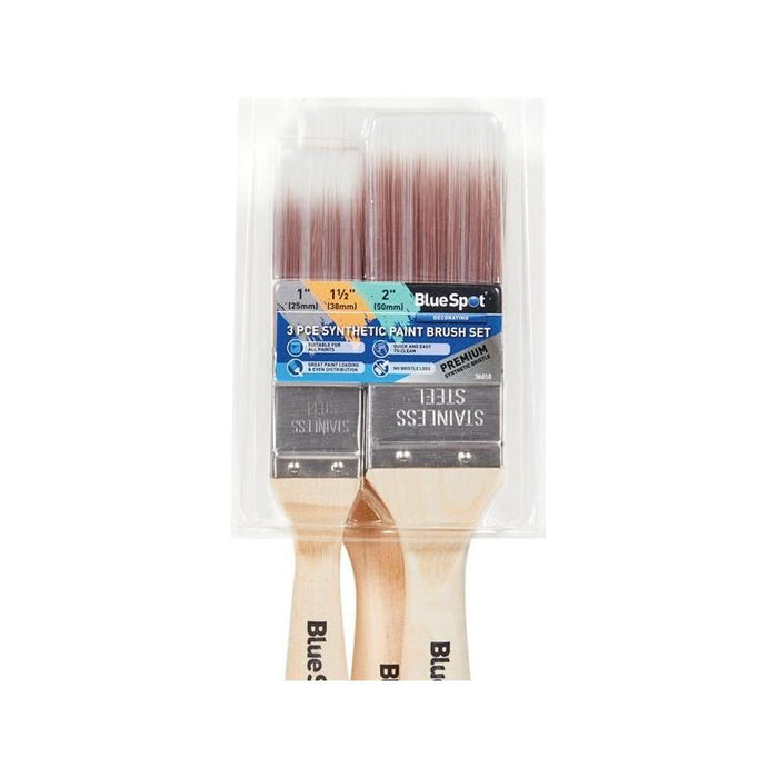 Bluespot Tools Synthetic Paint Brush Set, 3 Piece BlueSpot Tools - Town Tools