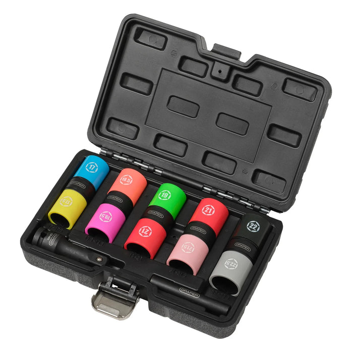 Draper Double Ended Wheel Nut Socket Set, 1/2" Sq. Dr. (7 Piece) - DEWNSS - 7PCS