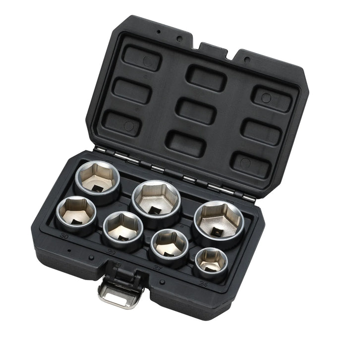 Draper Oil Filter Socket Set, 3/8" Sq. Dr. (7 Piece) - OFSS3/8 - 7 Piece