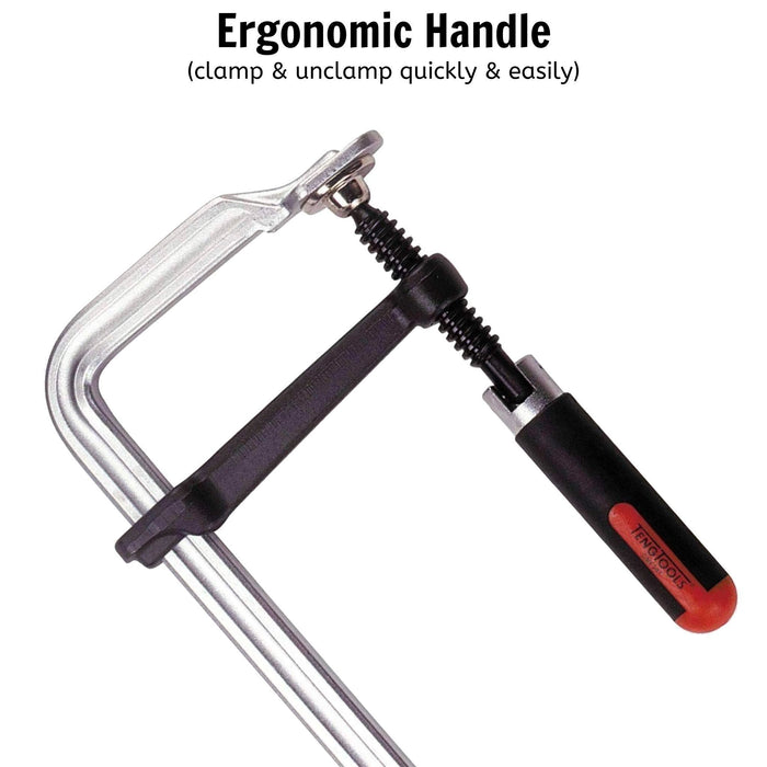 Teng Tools F-Type Clamp Swivel Handle 160 x 80mm Teng Tools - Town Tools 