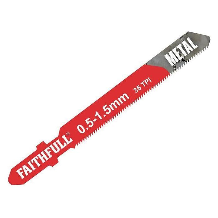 Faithfull Metal Cutting Jigsaw Blades Pack of 5 T118G Faithfull - Town Tools
