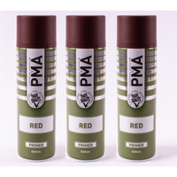 3 x PMA Tough Durable Primer Spray Paint - Red - 500ml PCPA1021