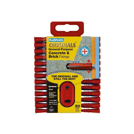 Plasplugs SGP550 Originals™ General-Purpose Fixings (Pack 50) Plasplugs - Town Tools