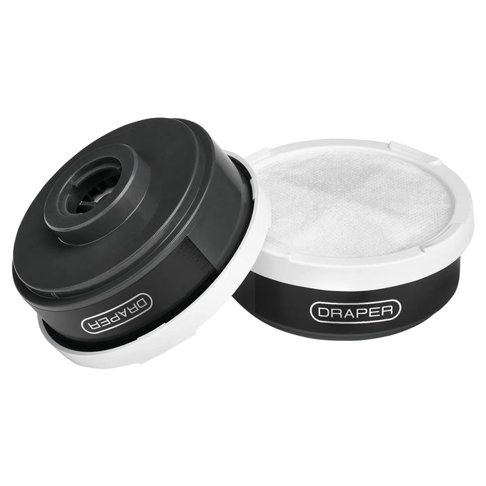 Draper Spare A1P2 Filters (2) for Combined Vapour and Dust Respirator 03030