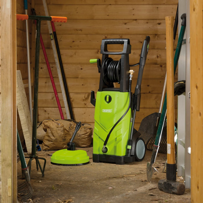 Draper 230V Pressure Washer, 2200W, 165Bar, Green - PW2200/110D/GRN
