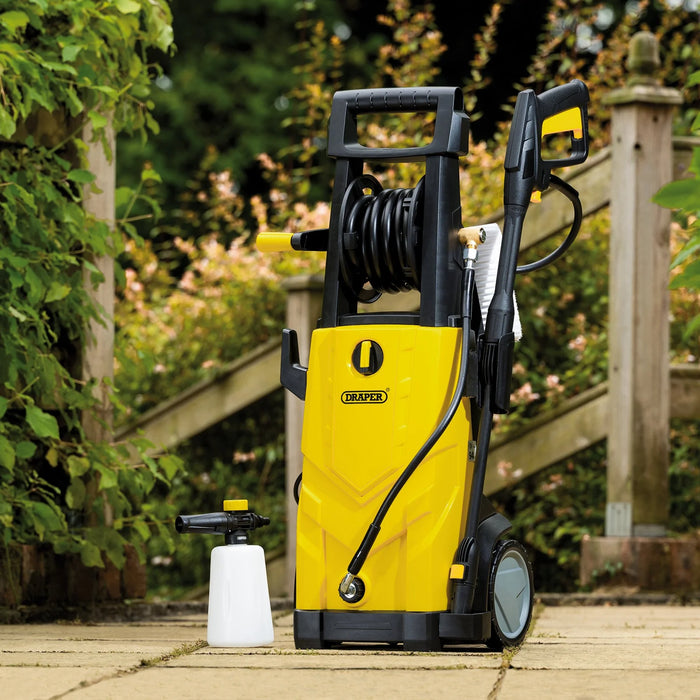 Draper 230V Pressure Washer, 2200W, 165Bar, Yellow - PW2200/110D/YEL