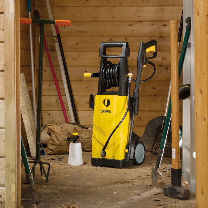 Draper 230V Pressure Washer, 2200W, 165Bar, Yellow - PW2200/110D/YEL