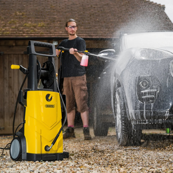 Draper 230V Pressure Washer, 2200W, 165Bar, Yellow - PW2200/110D/YEL