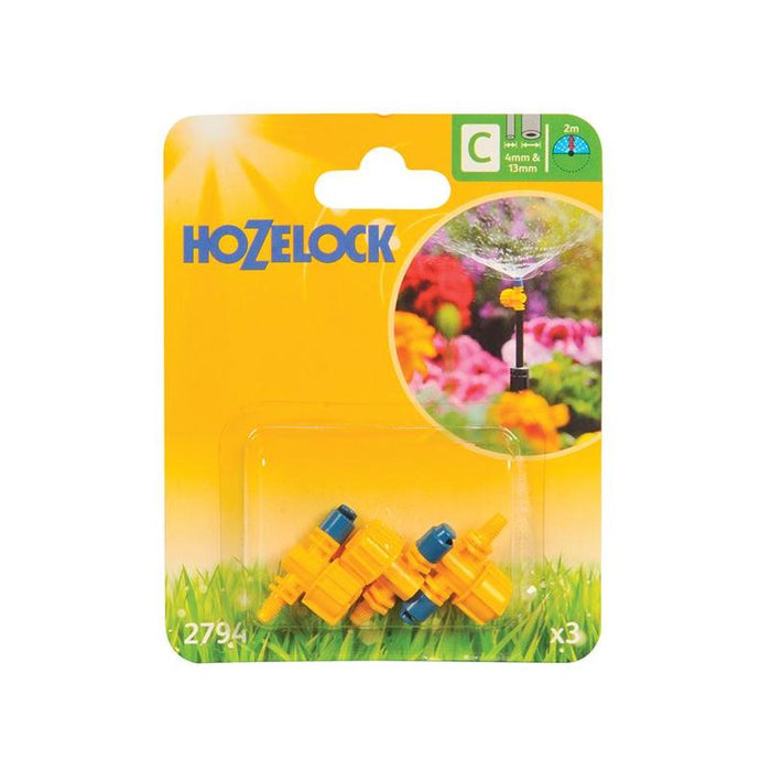 Hozelock 2794 Adjustable 180° Micro Spray Jet (Pack 3) Hozelock - Town Tools