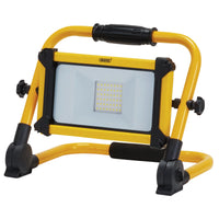 Draper 230V SMD LED Rechargeable Folding Site Light, 30W, 3300 Lumens, Power