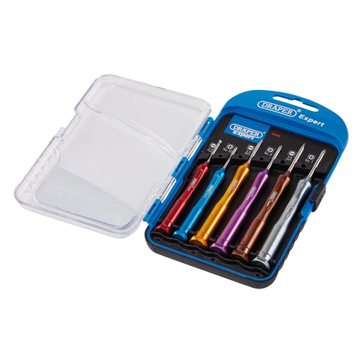 Draper Expert Precision Screwdriver Set, 3 x Plain Slot, 3 x Cross Slot (6 - image 1