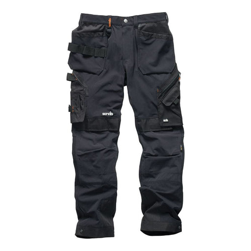 Scruffs Pro Flex Plus Holster Trousers Black 32L Scruffs - Town Tools 