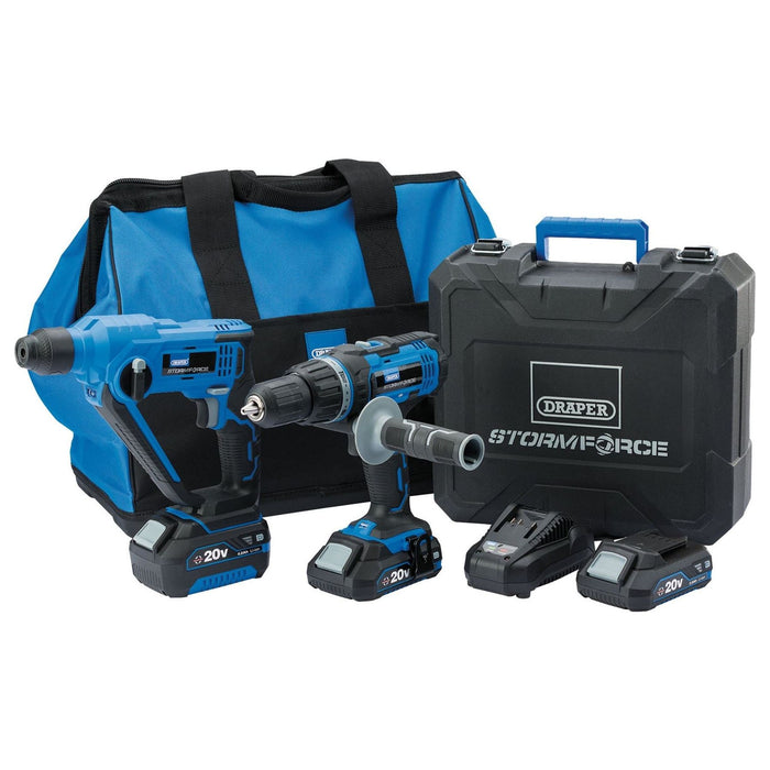 Draper Storm Force 20V Cordless Kit (7 Piece) 40429 Draper - Town Tools 