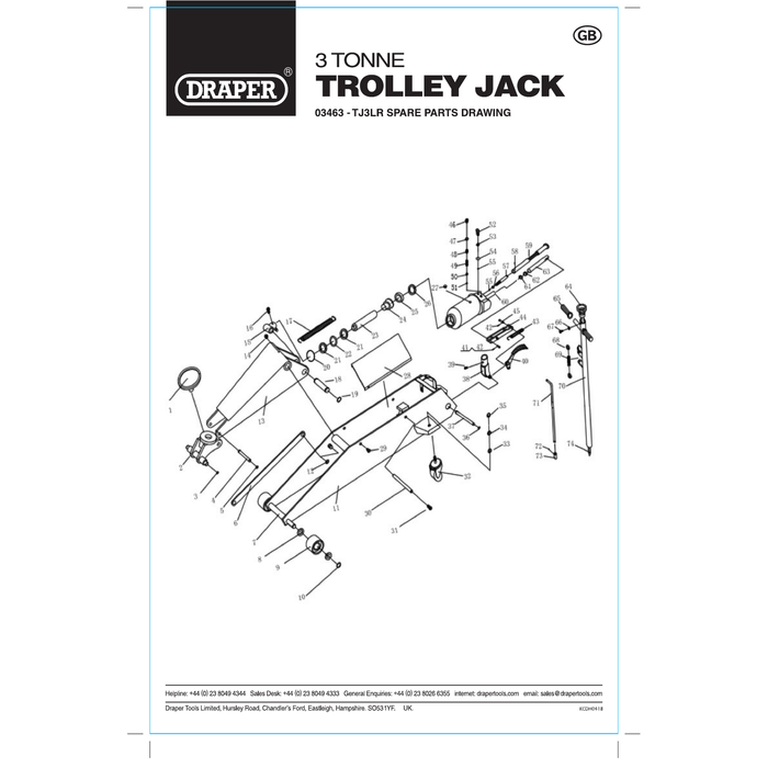Draper Axle Spring Replacement YTJ3LR-59