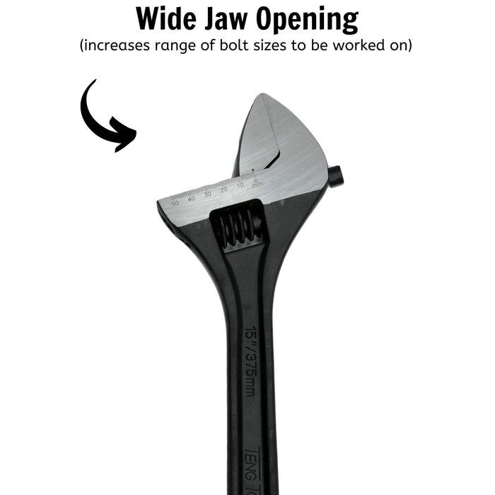 Teng Tools Adjustable Wrench 375mm Teng Tools - Town Tools 