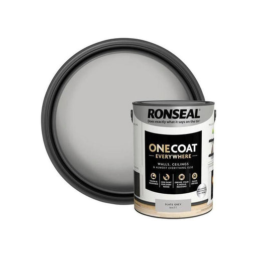 Ronseal One Coat Everywhere Interior Slate Grey Matt 5 litre Ronseal - Town Tools