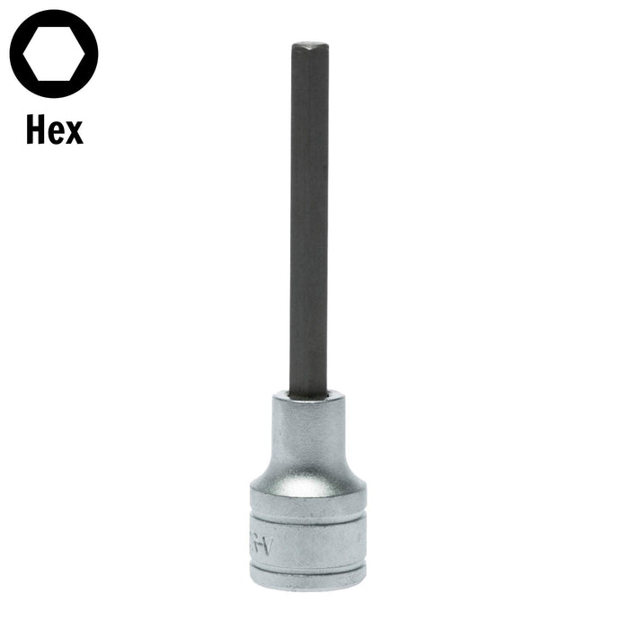Teng Tools 1/2" Long Hex Bit Socket Metric 6mm Teng Tools - Town Tools 