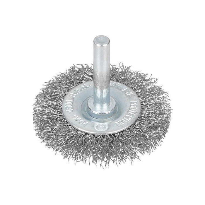 Bluespot Tools Flat Steel Wire Wheel Brush 50mm x 6mm Arbor BlueSpot Tools - Town Tools