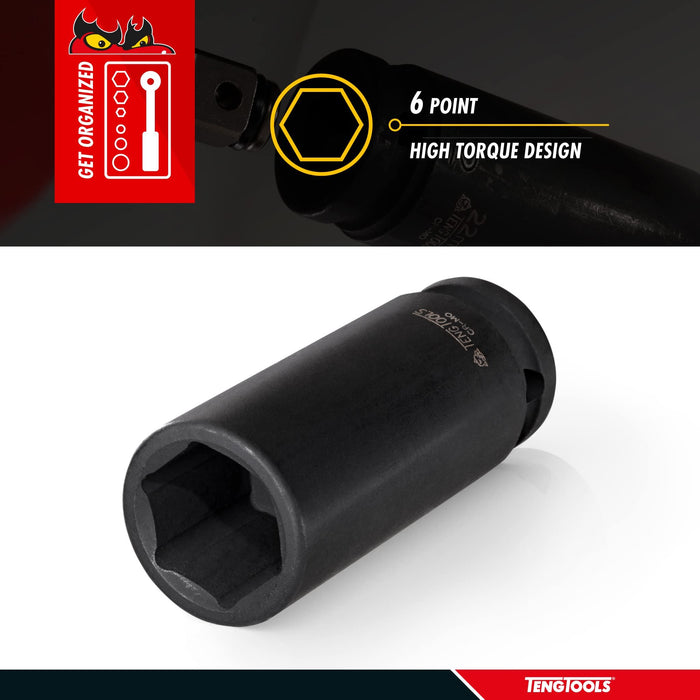 Teng Tools 1/2" Deep Impact Socket DIN Metric 19mm Teng Tools - Town Tools 