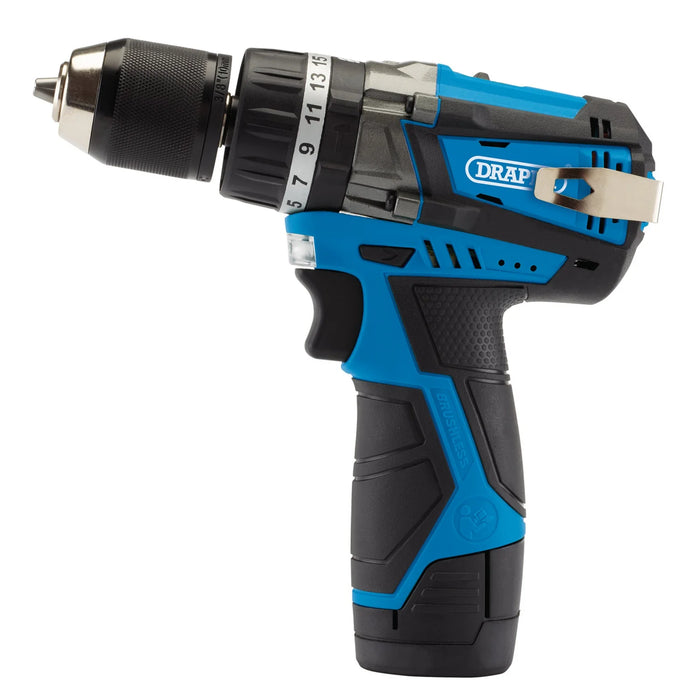 Draper 12V Brushless Combi Drill (Sold Bare) - BCD12V
