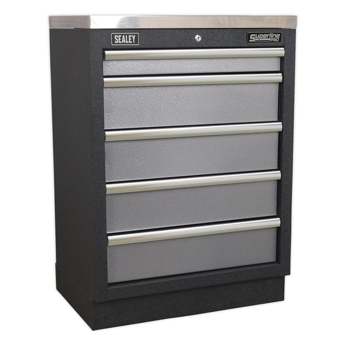 Sealey Superline Pro 4.9m Storage System Stainless Worktop APMSSTACK17SS Sealey - Town Tools 