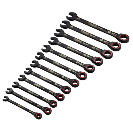 Draper Expert HI-TORQ® Metric Ratchet Combination Spanner Set, Black (12 Piece) - image 1